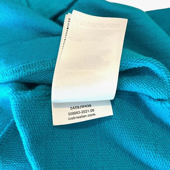 Icebreaker Quantum II Hoodie Jacket Blue Full Zip 100% Merino Wool Size XS - Picture 13 of 13